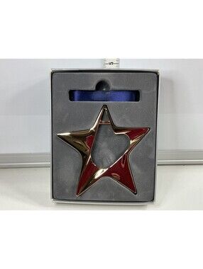 Georg Jensen Large White Gold Plated Star Ornament Henning Koppel NIB